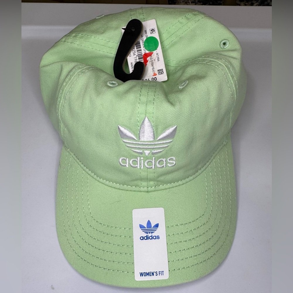 Adidas Originals Women's Relaxed Strapback Hat Cap Semi Green Spark NEW